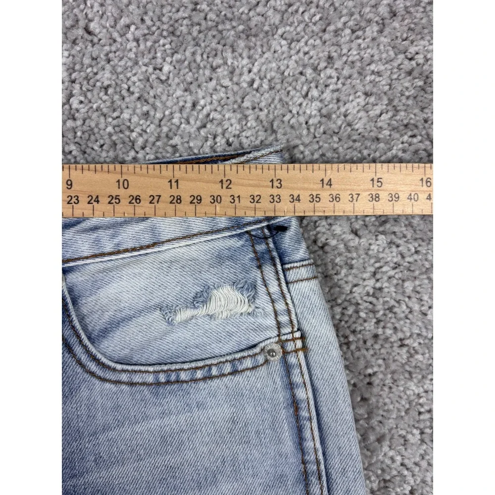 Vestique Durham Denim High Rise Distressed Straight Leg Jeans Light Wash Size 25 - Picture 12 of 16